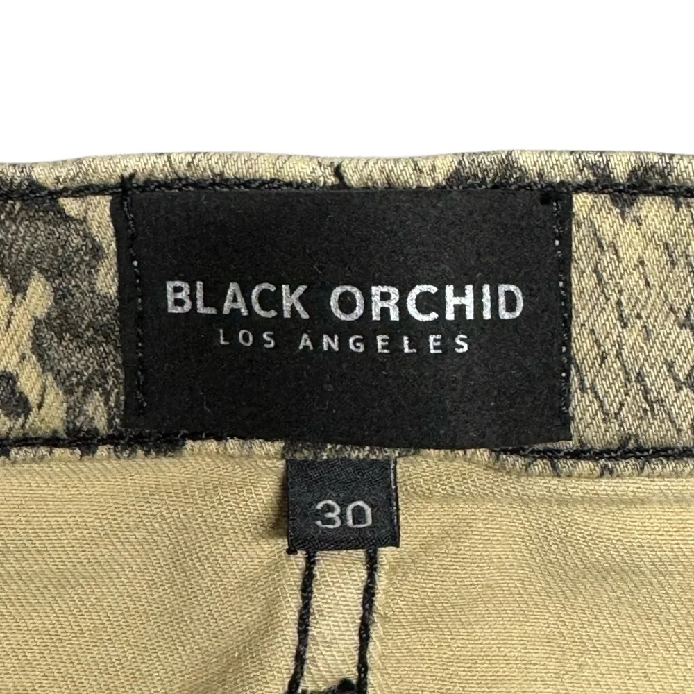 Black Orchid Carmen Python High Rise Ankle Fray Skinny‎ Jean Womens 30 Casual